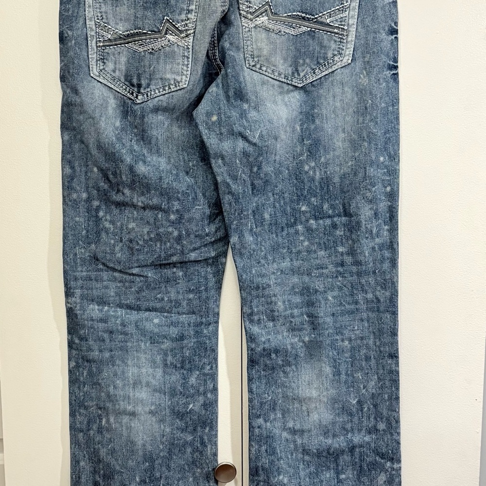 Crown Relaxed Fit Faded Blue Jeans - Picture 3 of 7